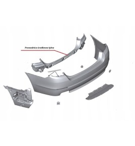 BMW 4 F32 F33 Stoßfängerblende rechts hinten – 2769